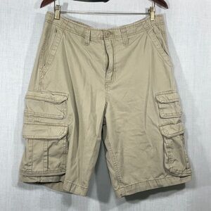 Men’s Casual Beige Cargo Shorts-Size 36